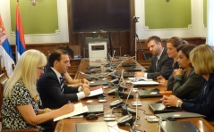 30 July 2015 National Assembly Deputy Speaker Prof. Dr Vladimir Marinkovic and USAID Serbia Mission Director Azza El-Abd 